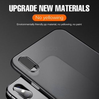 เคส PC แข็ง บางพิเศษ 0.2 มม. สําหรับ IPhone 11 Pro X XR XS 12 Max เคสกันกระแทก แบบด้าน