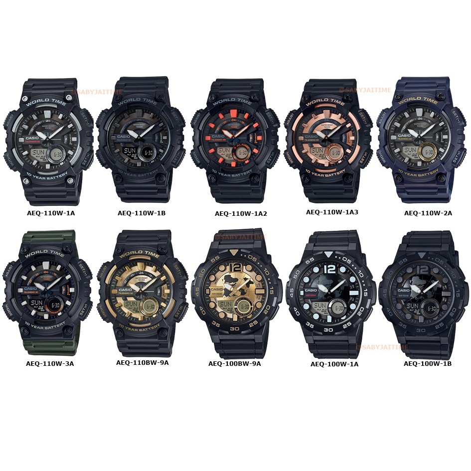 ภาพหน้าปกสินค้าแท้ศูนย์ Cmg Casio แท้ Standard นาฬิกาข้อมือ 10 year battery รุ่น AEQ-110W AEQ-100 ประกัน 1 ปี จากร้าน sabyjaitime บน Shopee