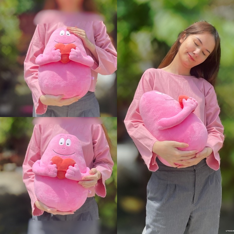 ตุ๊กตาบาร์บ้าปาป้า-มอบความรัก-barbapapa-ไซซ์กอด-12-หายาก-ตำหนิ-สีเฟดค่ะ