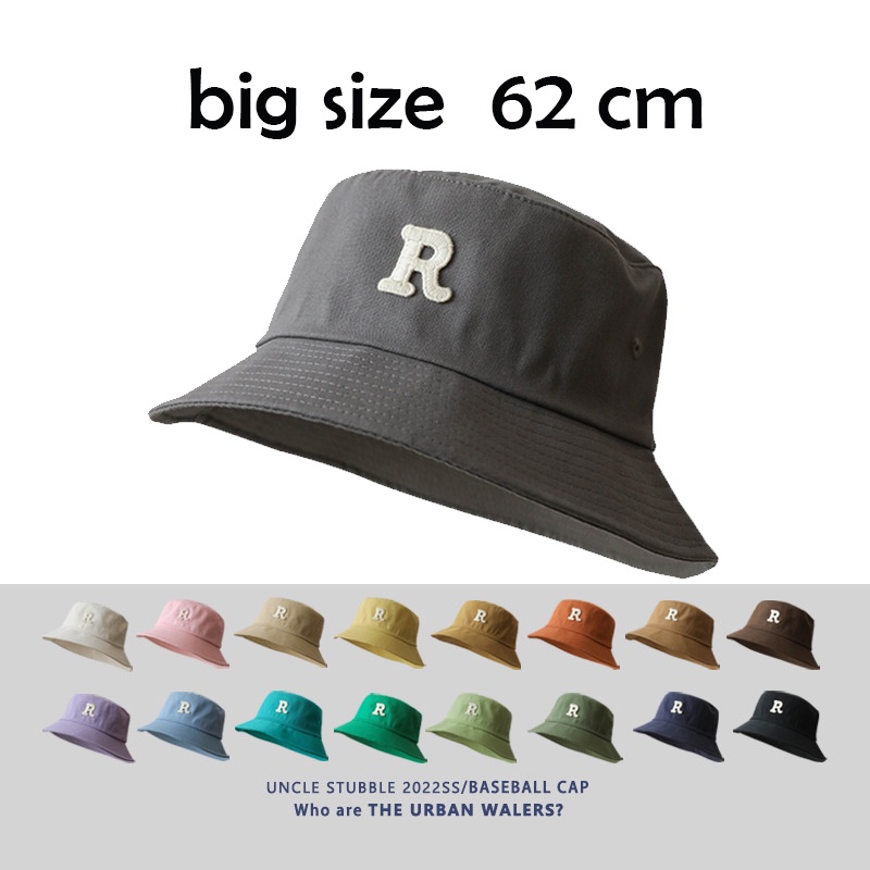 หมวกบักเก็ต-ผ้าฝ้าย-ขนาดใหญ่-พิมพ์ลายตัวอักษร-bob-four-seasons-สไตล์ชาวประมง-สําหรับผู้ชาย-และผู้หญิง