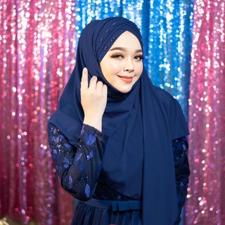 สินค้า ผ้าคลุมแฟชั่นผู้หญิงอิสลาม แบบหน้าไขว้ ผ้าพันแบบกึ่งสำเร็จง่ายสะดวกเหมาะสำหรับสาวๆทุกวัย SH42วาริสมุสลิม