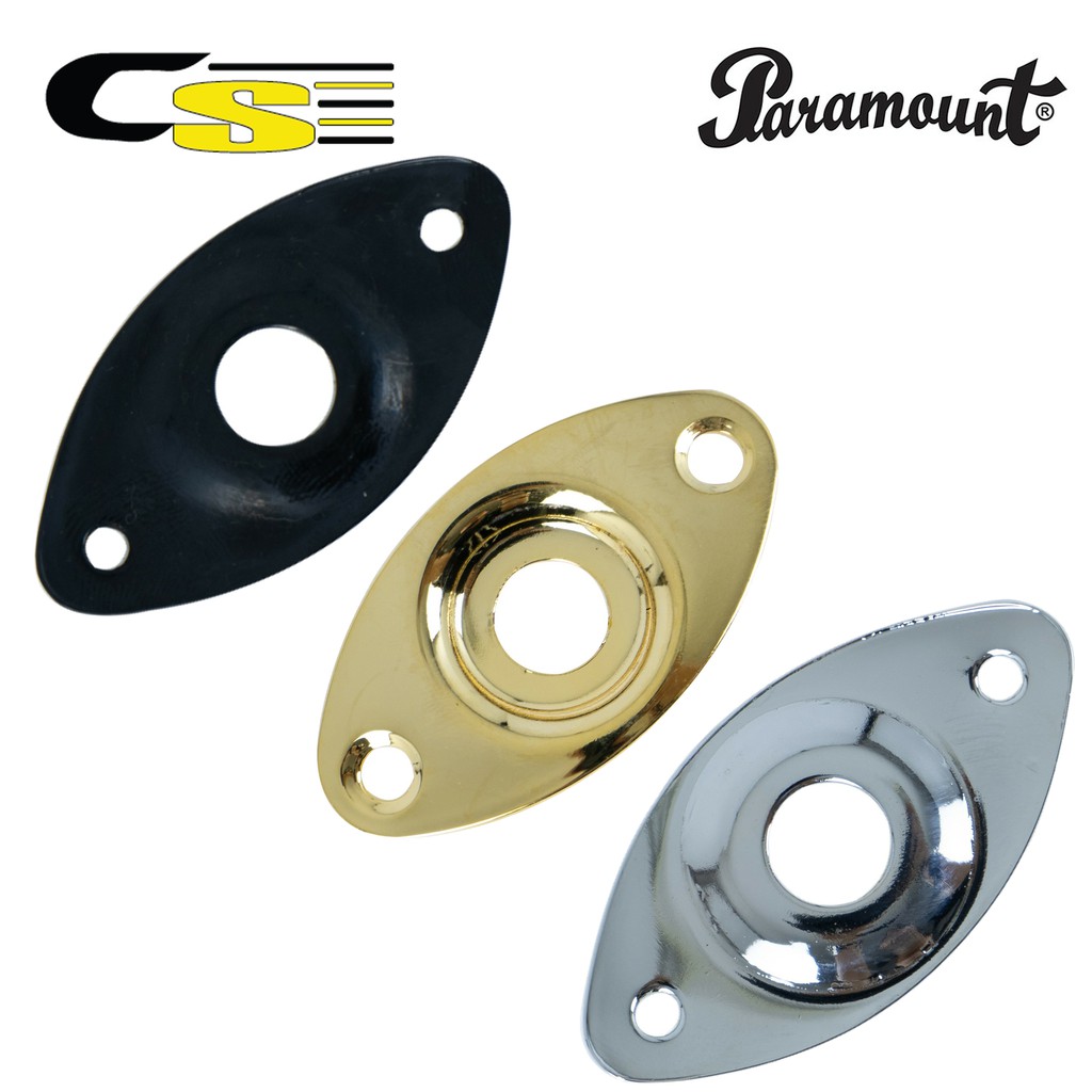 paramount-hj002-แผ่นปิดแจ็คกีตาร์-ฝาครอบแจ็คกีตาร์ไฟฟ้า-แบบทรงรี-output-jack-guitar-plate-socket-oval-shape