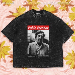 เสื้อยืดผ้าฝ้ายพิมพ์ลายขายดี เสื้อยืด ขนาดใหญ่ พิมพ์ลาย WASHING ESCOBAR "PABLO | เสื้อยืด ขนาดใหญ่ | เสื้อยืด พิมพ์ลายซั