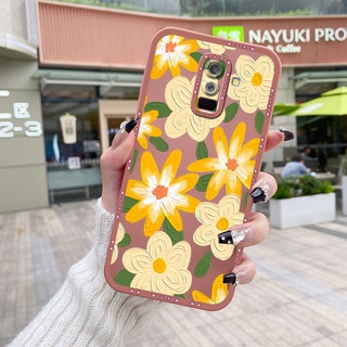 สําหรับ Samsung Galaxy A6 Plus 2018 เคสการ์ตูน ดอกไม้ใส เคสนิ่ม เต็มเลนส์ ฝาหลังกล้อง รูปแบบบาง ป้องกัน เคสกันกระแทก