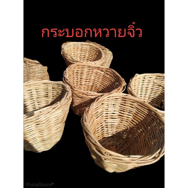 กระบอกหวายจิ๋ว-ใส่ปากกา-ใส่ของเล็กๆ-กระถางต้นไม้-เครื่องจักสาน