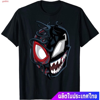 【hot sale】ราคาต่ำสุด!!  ยืด gothic เสื้อยืดกีฬา Marvel Spider-Man Maximum Venom Miles Morales Big Face T-Shirt Sports T-