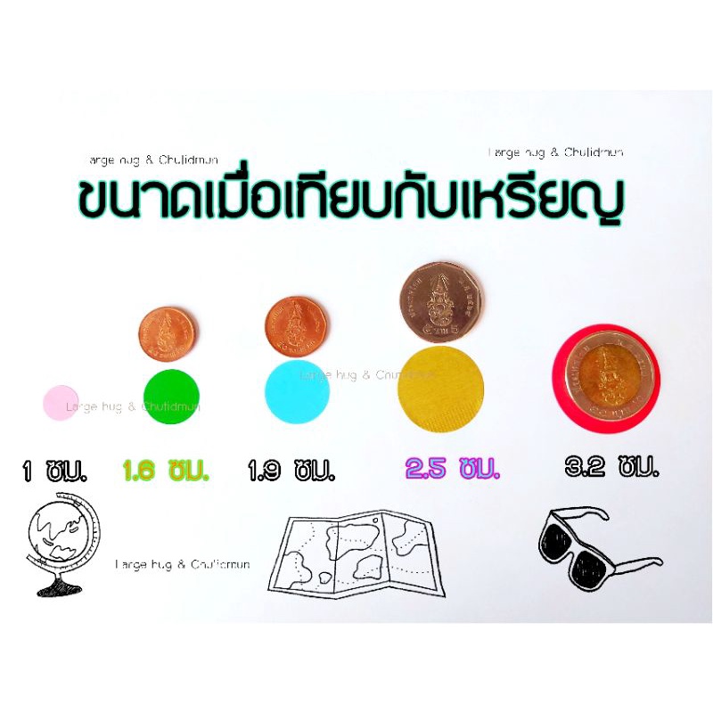 แพ็ค-10-ใบ-960-ดวง-สติ๊กเกอร์วงกลม-16-มม