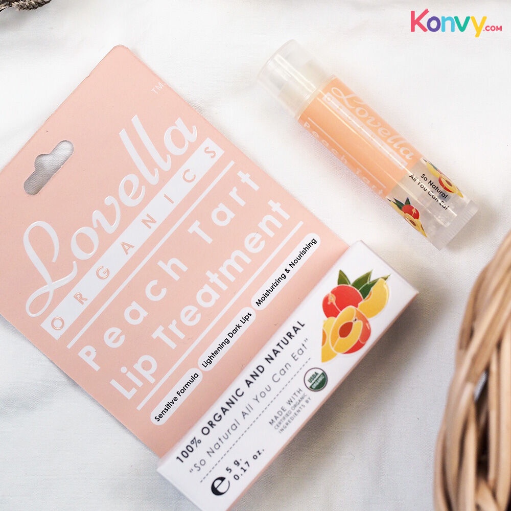 รูปภาพเพิ่มเติมของ Lovella Organics Peach Tart Lip Treatment 5g.