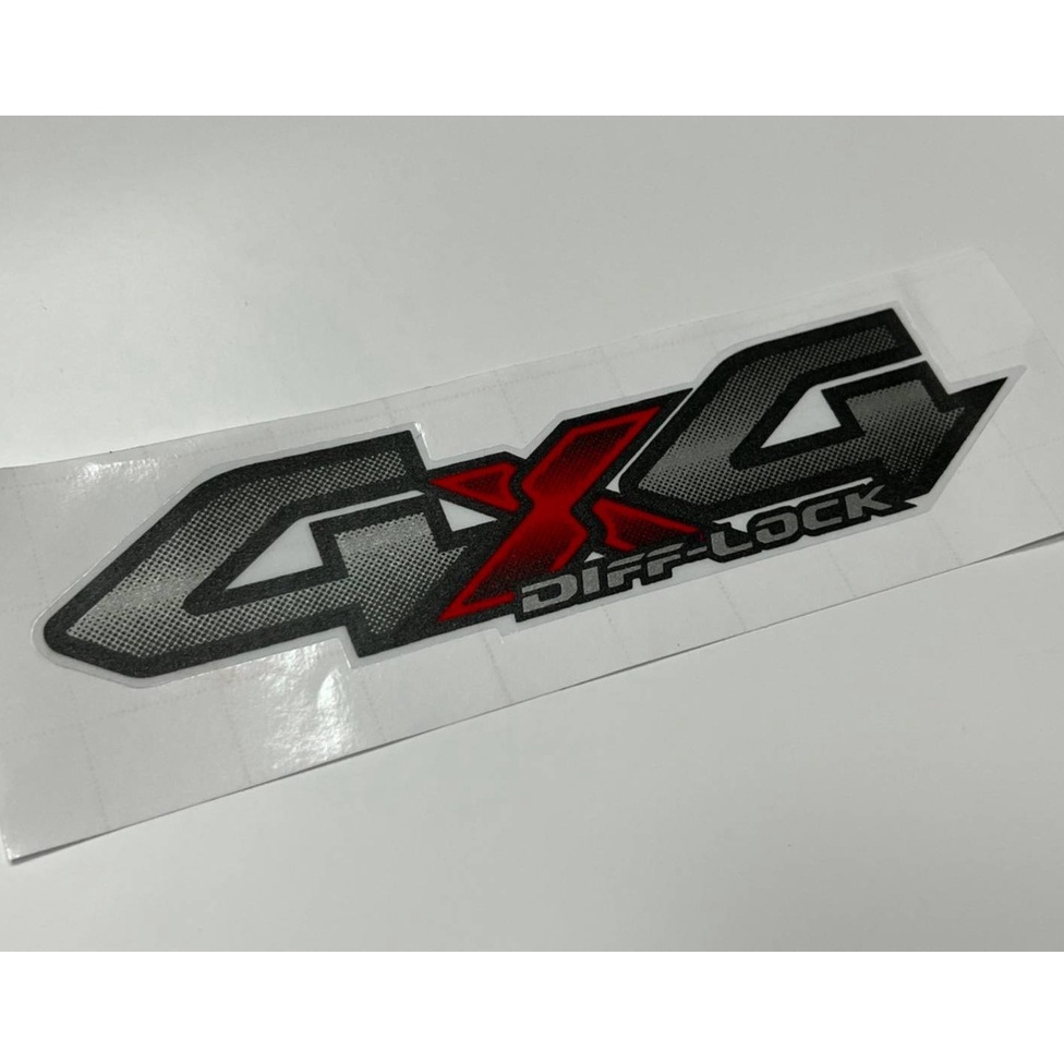 สติ๊กเกอร์ดั้งเดิม คำว่า 4×4 DIFF-LOCK ติดฝาท้าย MITSUBISHI TRITON PLUS ...