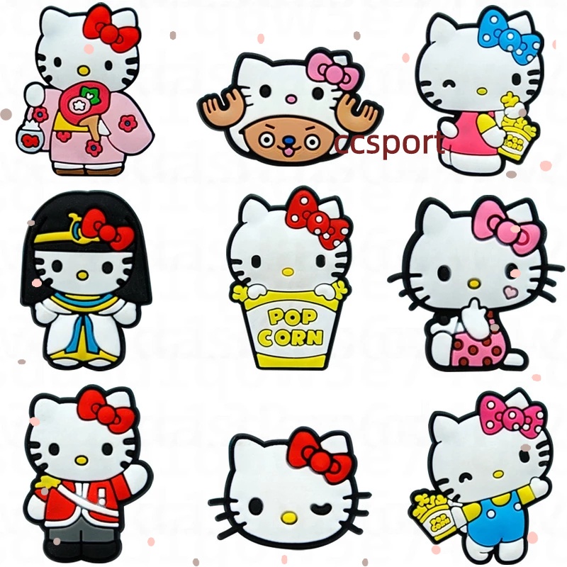 การ์ตูนญี่ปุ่น-hello-kitty-jibitz-charms-สําหรับ-crocks-อุปกรณ์เสริมแมวสีชมพู-อะนิเมะ-jibitz-สําหรับเด็ก-ตกแต่งรองเท้า