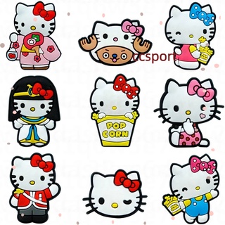 สินค้า Jibits crors เข็มกลัด รูป Hello Kitty น่ารัก เครื่องประดับ สําหรับตกแต่งรองเท้าเด็กผู้หญิง