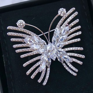 Miss Earring เข็มกลัดผีเสื้อ เพชร CZ Butterfly Shiny