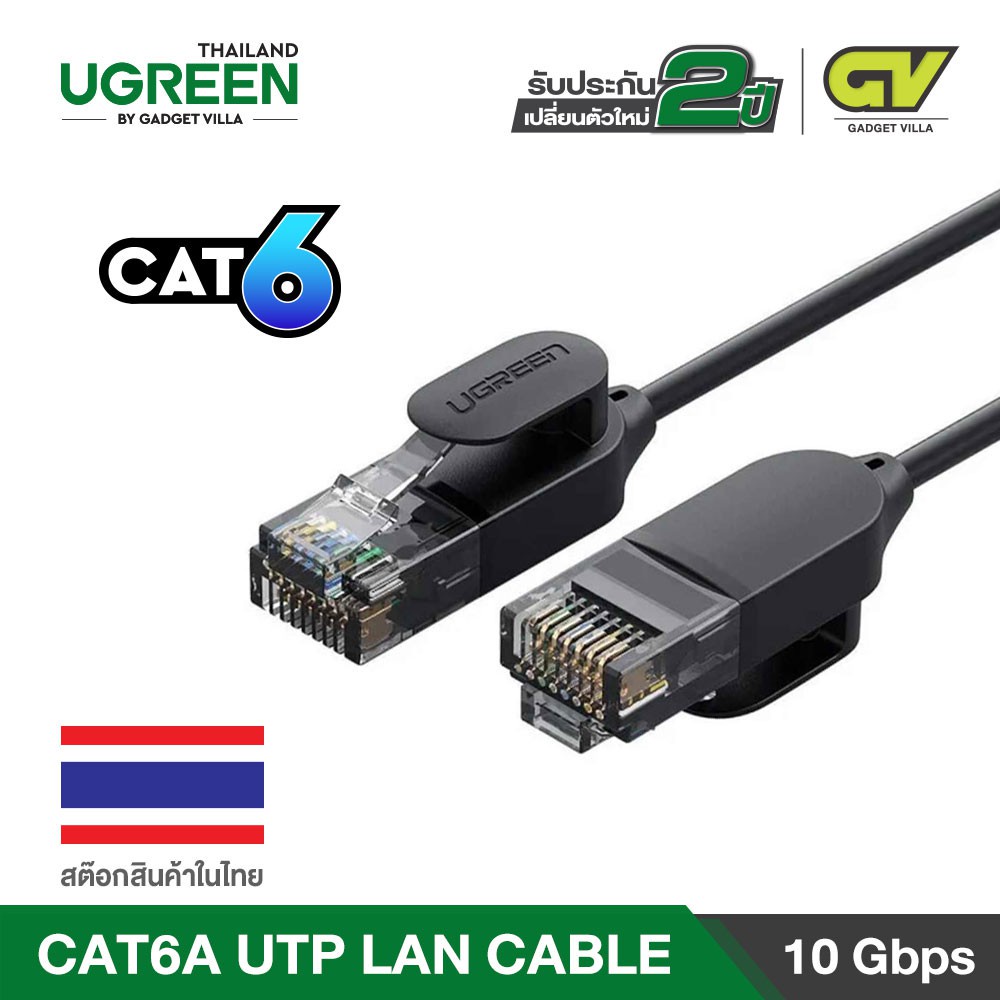 มุมมองเพิ่มเติมของสินค้า UGREEN สายแลน Cat6 Ethernet Patch Cable Gbs RJ45 Network Wire Lan Cable Plug Connector