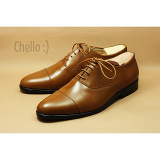 Chello รองเท้าหนัง BEIGE CAP-TOE OXFORD SHOES รุ่น SLU049-3