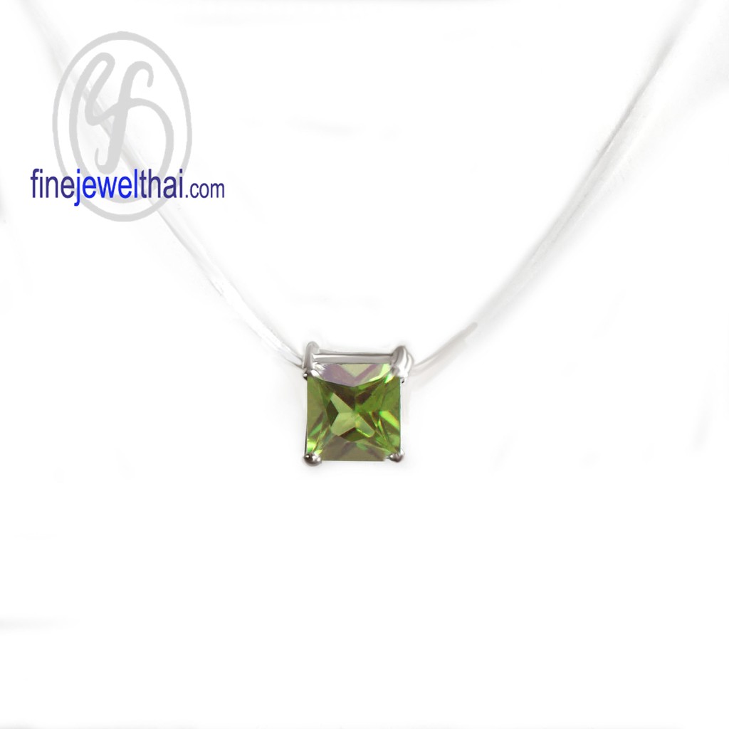 finejewelthai-จี้เพอริดอท-เพอริดอท-จี้พลอย-พลอยประจำเดือนเกิด-peridot-silver-pendant-birthstone-p1088pd00-ราคาต่อชิ้น