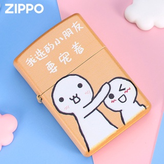 Zippo Zippo ของแท้♨☸Zippo ไฟแช็คของแท้จากอเมริกา ไฟแช็กน้ำมันก๊าดกันลมพิมพ์ลายสีสร้างสรรค์สำหรับเด็ก