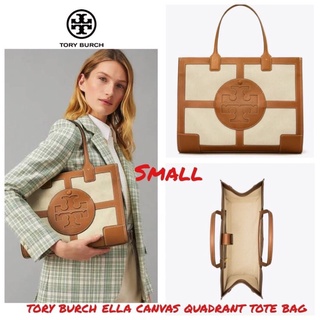 งานช็อป 💕Tory burch ella canvas quadrant tote