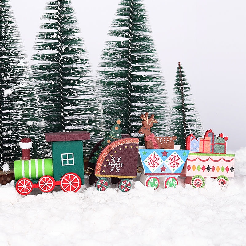 ภาพหน้าปกสินค้ารถไฟไม้ ของขวัญคริสต์มาส สําหรับเด็กนักเรียนอนุบาล 10-15 วัน จากร้าน yuanya.th บน Shopee