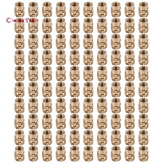 100Pcs M3 Thread Knurled Brass Threaded Heat Set Heat Resistant Insert Embedment Nut for 3D Printer