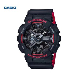 CASIO G-SHOCK นาฬิกาข้อมือสำหรับผู้ชาย รุ่น GA-110HR-1A ( สีดำ/แดง)