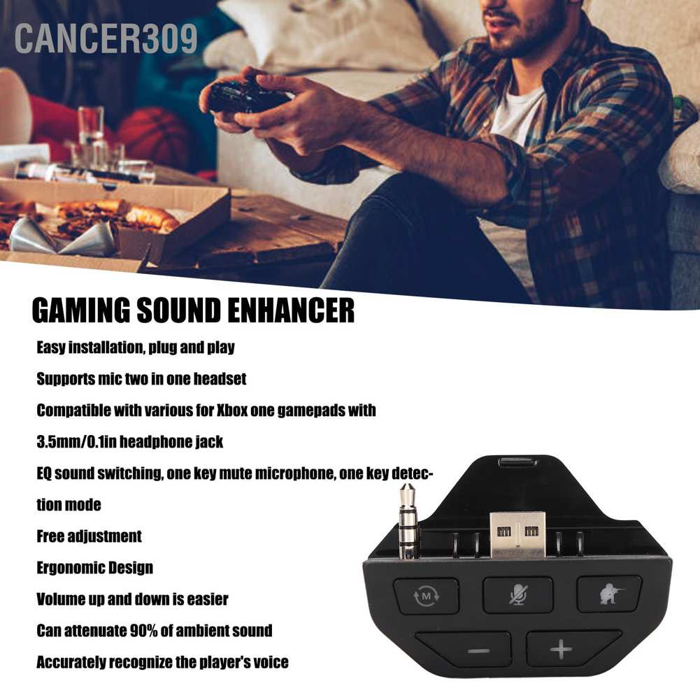 cancer309-อะแดปเตอร์แปลงหูฟังสเตอริโอ-4-eq-สําหรับ-xbox-one