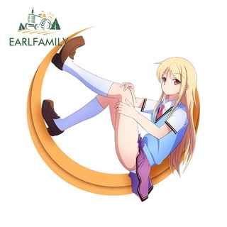 Earlfamily สติกเกอร์ไวนิล กันน้ํา ลายการ์ตูนอนิเมะ Mashiro Shiina ขนาด 13 ซม. x 12.8 ซม. สําหรับตกแต่งรถยนต์ แล็ปท็อป กระเป๋าเดินทาง