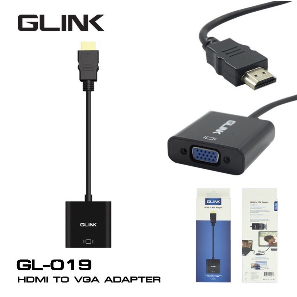 ตัวแปลง HDMI to VGA Adapter GLINK รุ่น GL019/GL021 (ส่งไว) Shopee