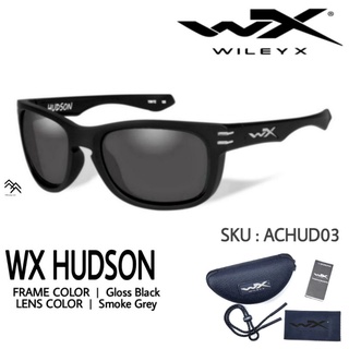 แว่นตา WileyX รุ่น HUDSON กรอบสีดำเงา เลนส์สีเทาดำ จากตัวแทนจำหน่ายในไทย รับประกัน 1ปี