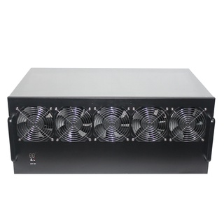 คอมพิวเตอร์ 12/13 GPU Miner Mining Rig Metal Case Computer ETH/ETC/XMR Frame Rack For Bitcon Ethereum Kit with 5 Fans Support 10 Fan For Cool เครื่องขุด P106 104 RX480 570 580 1060