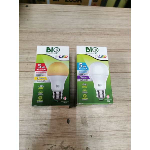 หลอดไฟแอลอีดี LED A60 BULB BIO ENERGYS ขนาด 5W ขั้ว e27 มีทั้งแสงขาว ...