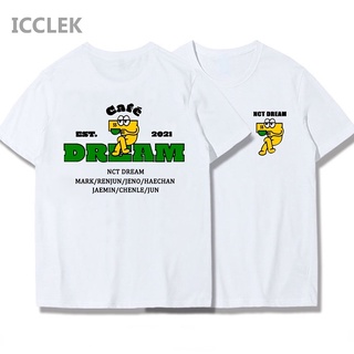 เสื้อยืดแขนสั้น พิมพ์ลายการ์ตูนกราฟฟิค Kpop Nct Dream Cafe 7 Dream น่ารัก สไตล์ฮาราจูกุ สําหรับผู้หญิง และผู้ชาย