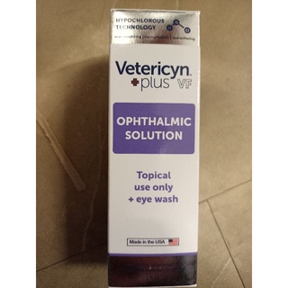 Vetericyn Plus+VF Ophthalmic Solution Eye Wash 2 oz เช็ดขอบตา