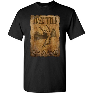 เสื้อยืดวงดนตรีเสื้อยืด ผ้าฝ้าย พิมพ์ลาย Led Zeppelin Music Legends สไตล์วินเทจ สําหรับผู้ชาย DF12HJ12952all size