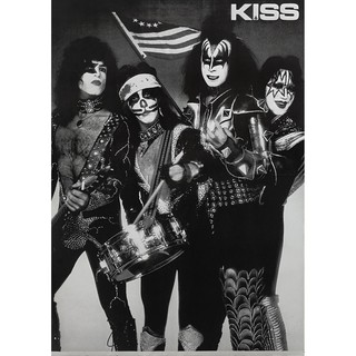โปสเตอร์ รูปถ่าย วง ดนตรี เฮฟวีเมทัล KISS (1973-Now) POSTER 29”x42” Inch American Heavy Metal Hard Rock Band V3