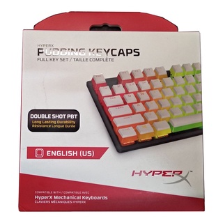 HyperX Pudding Keycaps PBT Upgrade Kit (White , 104 Keys, English US)