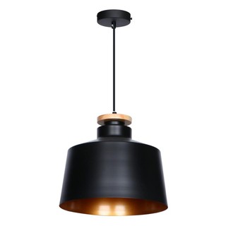 โคมไฟช่อ ไฟช่อ CARINI P150501-C สีดำ/ทอง 1 หัว โคมไฟภายใน โคมไฟ หลอดไฟ PENDANT LAMP CARINI P150501-C 1-LIGHT BLACK/GOLD