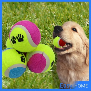 ลูกบอลฝึกสุนัขและแมว เทนนิสสำหรับสัตว์เลี้ยง รอยเท้าเทนนิส ของเล่นโยนสุนัข ของเล่นสุนัขแบบโต้ตอบ Pet plush tennis