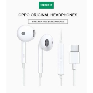 หูฟัง OPPO แท้ สนทนา ฟังเพลงได้ USB TYPE-C เสียงดีมาก ใช้สำหรับ oppo เช่น รุ่น FIND X, R17pro, R17, Reno3pro RENO2/2F