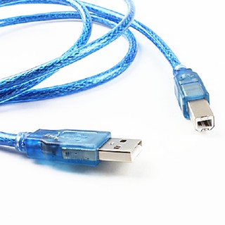 ภาพขนาดย่อของภาพหน้าปกสินค้าสาย ปริ้นเตอร์ USB Printer Cable USB 2.0 มีความยาว 1.8 / 3 / 5 / 10 เมตร (Blue) จากร้าน jonezeerrangsit บน Shopee ภาพที่ 2
