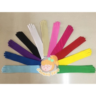 สินค้า ถุงมือยาว สีพื้น Free Size