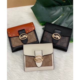 COACHGEORGIE SMALL WALLET IN SIGNATURE  (6791//7250)