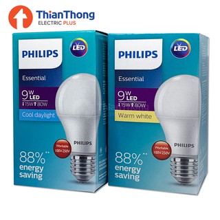 ภาพขนาดย่อของภาพหน้าปกสินค้าPhilips หลอดไฟ ฟิลิปส์ Essential LED Bulb 9W E27 จากร้าน thianthong_electrics บน Shopee
