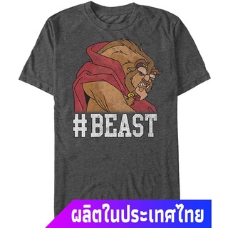 เสื้อยืดสีดำอินเทรนด์2021 ข้อเสนอพิเศษ หุ่นยนต์ ผู้ชาย Fifth Sun Mens Beauty And The Beast #Beast T-Shirt คอกลม แฟชั่น