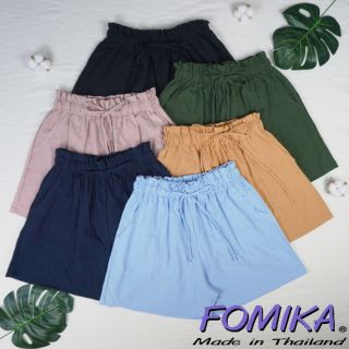 🍃 FOMIKA 2🍃กางเกงขาสั้น กางเกงขา​สั้น​ผู้หญิง​ ผ้าฝ้ายแท้100% เชือกรูดได้จริง​