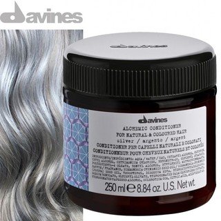 Davines Alchemic Conditioner Silver 250ml conditioning for color hair ครีมนวดสีม่วงสำหรับเติมสีผม สำหรับผมสีหม่น สีเทา