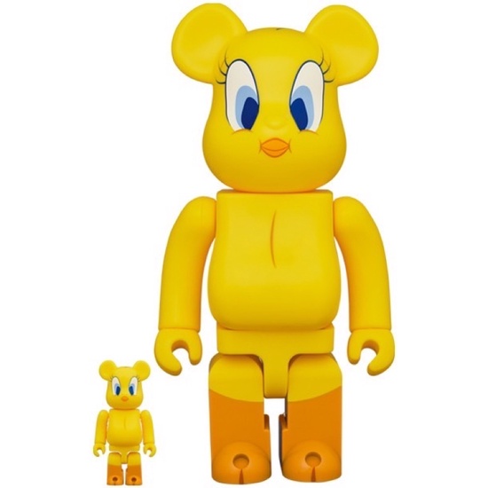 ของแท้-berbrick-looney-tunes-tweety-100-amp-400-bearbrick