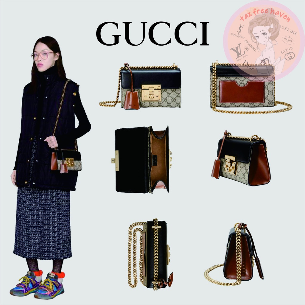 shopee-ถูกที่สุด-ของแท้-100-กระเป๋าสะพาย-gucci-padlock-small-ใหม่