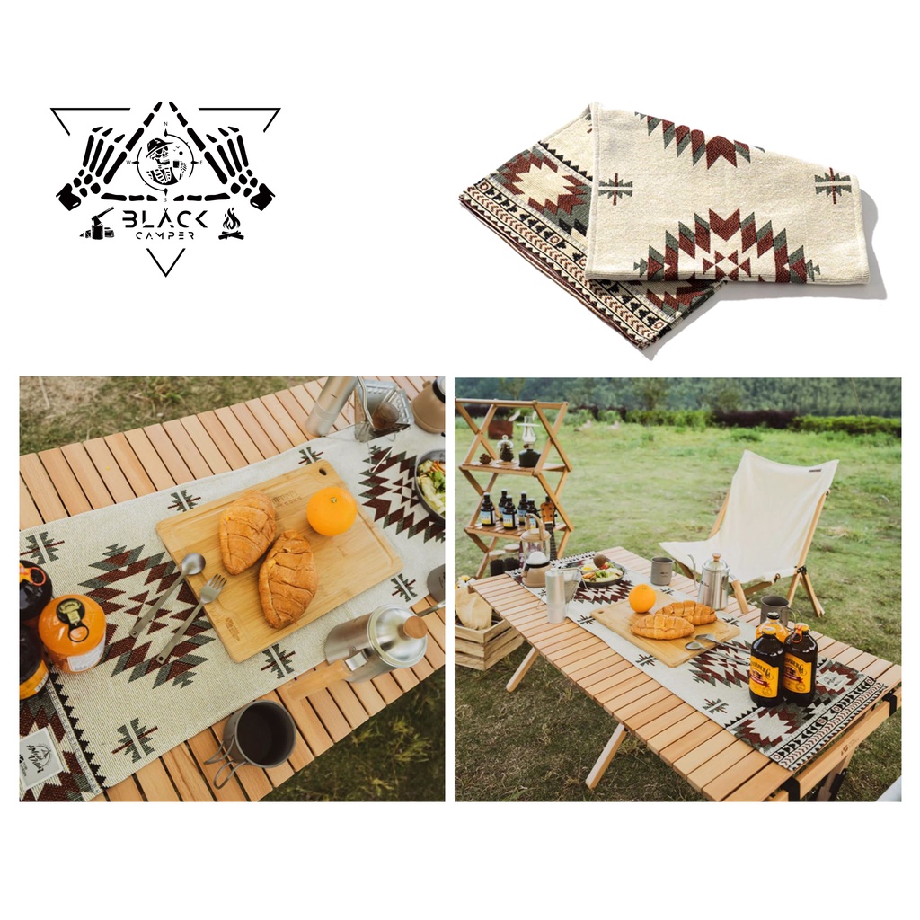 blanket-boho-ผ้าคลุม-ผ้าปูโต๊ะ-ตกแต่งแค้มปิ้ง-ลายโบฮีเมียน-ขนาดพกพา-outdoor-camping