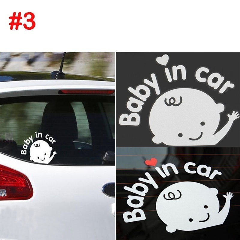 สติกเกอร์ติดรถน่ารัก-ไวนิล-baby-in-car-baby-on-board-safety-sign-sticker