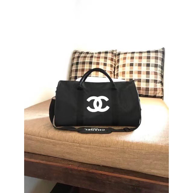 กระเป๋าแฟชั่นchaทel-ขนาด-18-นิ้ว-กระเป๋าสะพาย-การเดินทาง-กระเป๋าใบใหญ่ใส่ของได้เยอะ-สีดำ